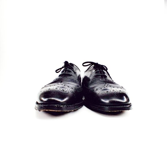 Church’s Custom Grade Black Leather Brogue Oxford Dress Shoes Men’s US 10 - Picture 7 of 13